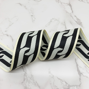 Produsen tekstil Jinsha sesuai pesanan logo anyaman <span class=keywords><strong>jacquard</strong></span> komputer tali bahu bagasi nilon pengangkat huruf - Product Image 5