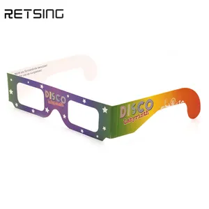 2024 бумажные картонные 3d дифракционные фейерверки очки в форме сердца подарок со спецэффектами