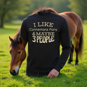 T-shirt à manches longues unisexe pour adulte, en coton, col rond, avec motif cheval irlandais et compagnons animaux, style décontracté - Product Image 1