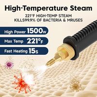 Nettoyeur Vapeur Portable Haute Température 2500W, 6 Niveaux, 10 Accessoires, Multi-Usages pour Cuisine, Carrelage et Salle de Bain