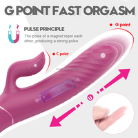 3-in-1 Luftdruck-Saug-Vibrations-Teleskop-Massagegerät aus Silikon für Wellness-Anwendungen
