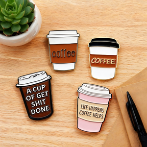Pins Esmaltados de Café, Broches e Emblemas para Lapela de Bolsa com Temas de Grão de Café, Cafeteira, Xícara, Latte e Cappuccino, Joias, Presente para Barista, Ano Novo Chinês, Formatura - Product Image 6