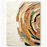 Peinture abstraite moderne minimaliste texturée de luxe, faite à la main sur toile, pour projets de design d'intérieur haut de gamme pour bureaux