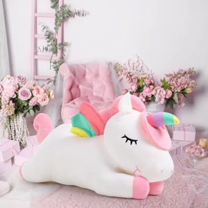 Toptan Unisex sevimli tek boynuzlu at pelüş oyuncak süper yumuşak stres kabartma yastık kız arkadaşın için mükemmel doğum günü hediyesi - Product Image 5
