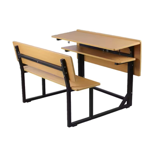 Nouveau produit : Ensembles de bureaux et chaises doubles personnalisables pour salles de classe universitaires, chaises d'école, bureaux d'école - Product Image 3