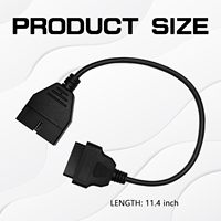 Cable de escáner OBD 1, adaptador de enchufe de 12 pines a OBD II de 16 pines para aplicaciones electrónicas de automóviles y máquinas