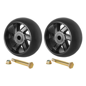 Roues de tondeuse à gazon en plastique noir, rouleaux de plateforme, paquet de 2, pour accessoires de tondeuse à gazon, 4008 - Product Image 2