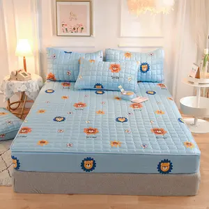 Conjunto de lençóis protetores de colchão à prova d'água para cama, tamanho personalizado colorido, pronto para enviar