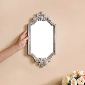 Miroir mural décoratif durable avec cadre robuste et verre de haute qualité pour reflets clairs pour la décoration du salon et de la chambre à coucher - Product Image 2