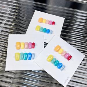 Set di 10 Unghie Finte di Alta Qualità, Colore Solido, Flessibili e Facili da Applicare, Unghie Artificiali Fatte a Mano per le Dita - Product Image 1