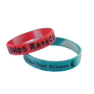 प्रचार कस्टम प्रिंटिंग लोगो रबर कंगन चमकदार कलाई बैंड में चमक चमक - Product Image 4