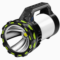 Lampe torche d'urgence extérieure haute puissance longue portée, lumière latérale multifonctionnelle LED, lampe de travail USB portable 65 80 ABS