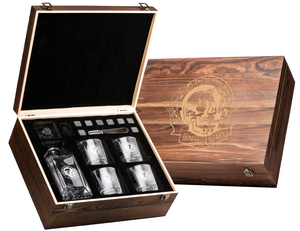 Juego de Regalo de 5 Piezas de Decantador de Whisky Grabado Personalizado con 4 Vasos y 8 Piedras en Caja de Madera - Product Image 2