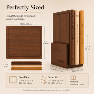 Juego de Tablas de Cortar de Madera de Acacia Ecológicas, Tabla de Madera con Logotipo Personalizado para Tiendas de Regalos y Restaurantes - Product Image 5