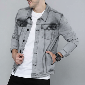 Chaqueta vaquera acolchada personalizada para hombre, cantidad a granel, para invierno, bordada por todas partes, ropa floral, ropa, chaqueta vaquera para hombre - Product Image 1