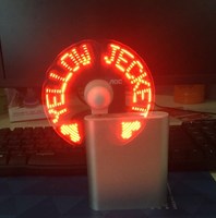 Ventilador USB con Mensaje de Texto LED Personalizado, Software Programable, Luz LED, Ventilador para Teléfono Móvil, Regalo Promocional, Cumpleaños