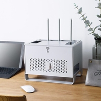 Organisateur de bureau Boîte de rangement de bureau à usage domestique Organisateur de câbles Routeur Wifi Boîte de rangement pour cordon d'alimentation