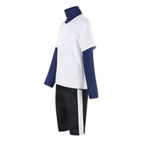 Hunter X Hunter Killua Zoldyck Erwachsenen-Anime-Cosplay-Kostüm für Herren - Weiß Blau Schwarz Komplettset Herbst 2022