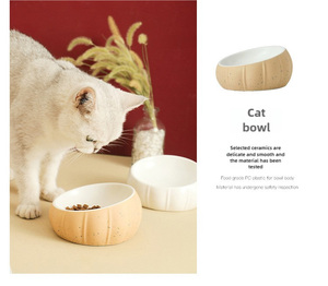 Produits pour animaux de compagnie en céramique Articles les plus vendus pour chiens Contenant de nourriture pour chiens Bol et mangeoires pour chats en forme de citrouille pour animaux Articles pour <span class=keywords><strong>animalerie</strong></span> - Product Image 4