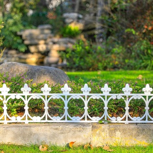Clôture de jardin décorative vintage en <span class=keywords><strong>plastique</strong></span> blanc de haute qualité, petite et à piquets - Product Image 2