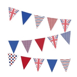 High Quality 100% Polyester Custom Fabric String <b>Flag</b> Event Display Bunting Pennant Outdoor Banner - Product Image 1