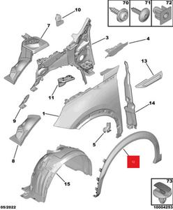 Fender flare and fender anti-rub <strong>strip</strong> suitable for Peugeot 2008 (2020-2024 models)YL015801XT YL015800XT YL014910XT YL014909XT - Product Image 6