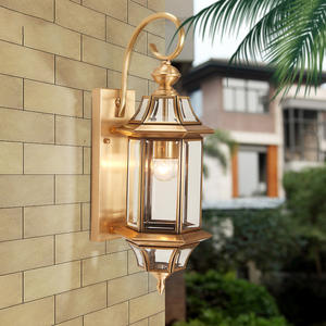 Applique murale d'extérieur de style européen Simple Luxury Villa Garden Corridor Vintage <span class=keywords><strong>Deco</strong></span> Wall Lamp Classic Brass E14 Outdoor Lights - Product Image 3