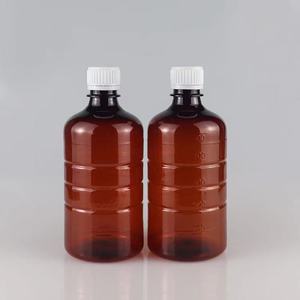 زجاجة بلاستيكية كهرمانية اللون من مادة PET للاستخدام الطبي سعة 60 مل و100 مل و150 مل و200 مل و300 مل و500 مل للسوائل الفموية مع غطاء لولبي - Product Image 6