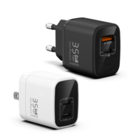 Chargeur mural USB C, adaptateur secteur double port Gan 35W durable, bloc de charge rapide double pour iPhone 13/14/15/16