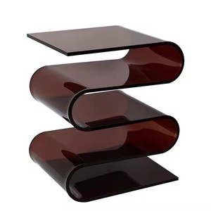 Tavolino Laterale in Acrilico a Forma di <span class=keywords><strong>S</strong></span>, Portariviste Moderno, Tavolino Minimalista Nordico per Soggiorno e Camera da Letto - Product Image 6