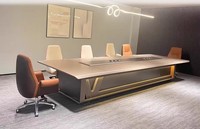 Table de conférence moderne personnalisable de grande taille, élégante, pour 12 personnes, pour les écoles et les hôpitaux, table de réunion