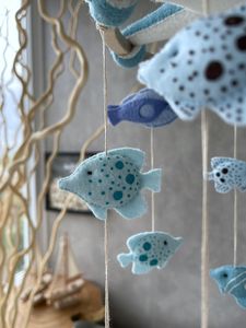 Móviles <span class=keywords><strong>de</strong></span> Fieltro <span class=keywords><strong>para</strong></span> Bebé con Diseño Boho Safari Náutico Oceánico <span class=keywords><strong>de</strong></span> <span class=keywords><strong>Pulpo</strong></span> y Peces Colgantes, Móvil <span class=keywords><strong>para</strong></span> Cuna, Decoración <span class=keywords><strong>para</strong></span> Cuarto <span class=keywords><strong>de</strong></span> Bebé - Product Image 3