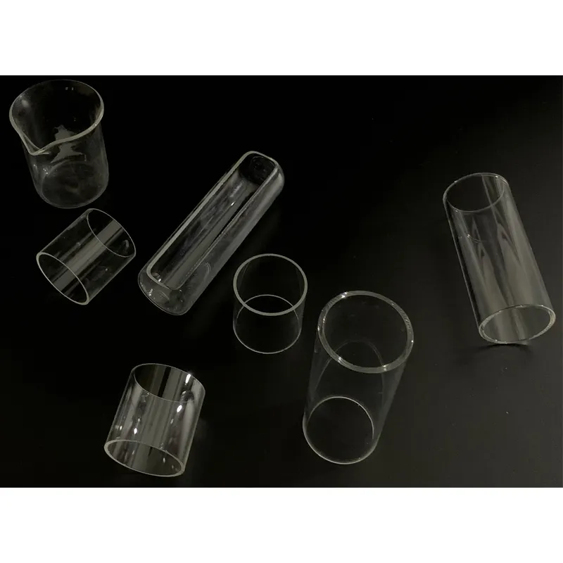 Cylindre en verre à quartz résistant à la chaleur, à deux extrémités