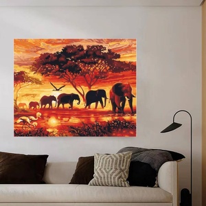 Pintura por Números al por Mayor, Pintura Acrílica de Alta Calidad sobre Lienzo, Pintura por Números de Animales / Paisajes al Atardecer - Product Image 2