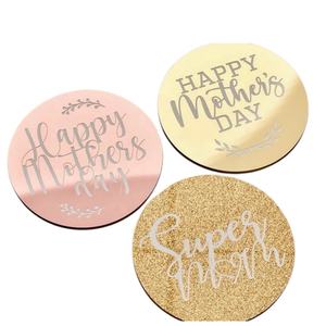 Vente en gros Acrylique <span class=keywords><strong>Maman</strong></span> Double Couche Acrylique Cupcake Dessert Décoration de Gâteau Fournisseurs - Product Image 6