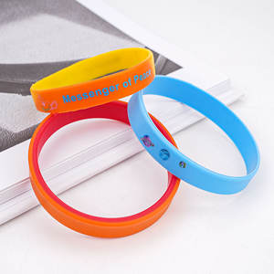 באיכות גבוהה עמיד מותאם אישית הבלטה בסגנון ימי ידידותי לסביבה מודפסת הודעה מסוגנן לוגו סיליקון <span class=keywords><strong>wristband</strong></span> - Product Image 5