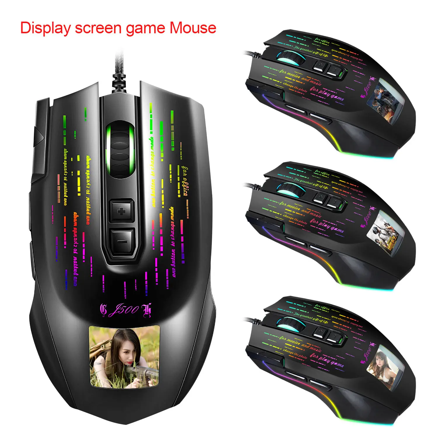 सस्ते जादू डिस्प्ले स्क्रीन कंप्यूटर माउस ergonomic logitech कंप्यूटर माउस gamer के आरजीबी गेमिंग माउस 2020