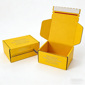 Boîte d'expédition en carton avec logo personnalisé, bande de fermeture éclair, bande adhésive pour <span class=keywords><strong>l</strong></span>'envoi commercial, bande de déchirure, boîte d'expédition auto-scellante - Product Image 1