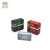 Boîtes et contenants en métal recyclables à thème de Noël, de qualité alimentaire, pour la vente en gros, modèles de boîtes à bonbons, stockage de café et de chocolat