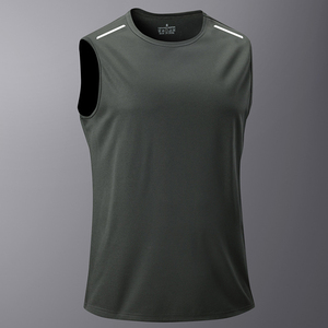 Vestes de sport pour hommes en gros, sans manches, t-shirt ample, personnalisé, séchage rapide, fitness, basketball, <span class=keywords><strong>débardeur</strong></span> de compression pour hommes - Product Image 3