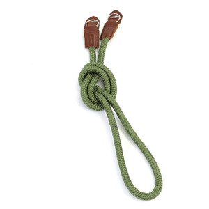 Correa para cámara Shetu para cámaras sin espejo, cuero de vaca y nailon, 110 cm, estilo artístico vintage, verde - Product Image 5