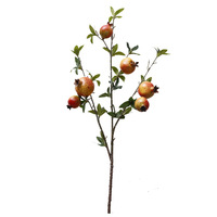 Faux fruit de grenade en plastique, branche moyenne, pour le Nouvel An et les mariages, vente en gros, pour l'intérieur, Wishful