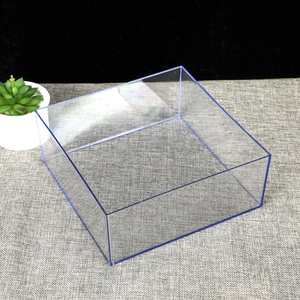 Scatole in acrilico blu ad alta trasparenza colorate con giunzione <span class=keywords><strong>angolare</strong></span> a cinque lati personalizzate in fabbrica per la custodia della casa - Product Image 5