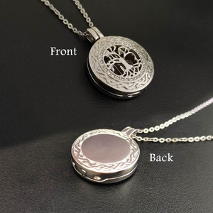 Ronda de árbol de la vida colgante de urna regalo corazón ceniza collar Memorial joyería de la cremación para las cenizas para las mujeres-siempre en mi corazón - Product Image 3