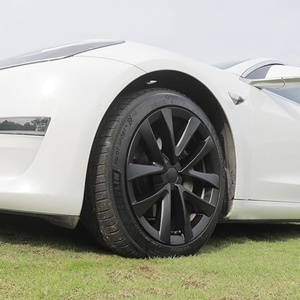 Juego de 4 Tapas de Rueda para Tesla Model 3 (2017-2023), <span class=keywords><strong>Tapacubos</strong></span> de 18 Pulgadas en Negro Mate, Estilo Araña, para Decoración de Automóviles - Product Image 4