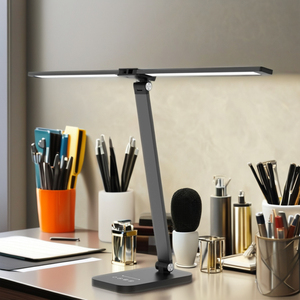 مصباح مكتبي حديث ليد ABS & المعادن ديكور المنزل قابل للتعديل بطارية تعمل بالطاقة مصباح طاولة للقراءة للغرفة - Product Image 2