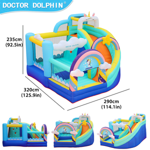 <span class=keywords><strong>Castillo</strong></span> Inflable <span class=keywords><strong>Doctor</strong></span> Dolphin con Soplador para Niños, Brincolín Inflable con Tobogán y Pared de Escalada - Product Image 6