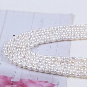 Zhuji Natural Freshwater Rice-shaped <b>Pearl</b> 5-6mm White <b>Loose</b> <b>Pearls</b> for DIY Necklace or Bracelet Jewelry Material - Product Image 4