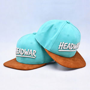 Comfortable Faux Velvet Two Tone 3D Embroidered Custom Snapback Cap Snapback <b>Hats</b> Snapback Cap - Product Image 4