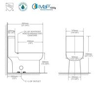 Set Toilet Dual-Flush Modern dengan peralatan sanitasi keramik dan peralatan kamar mandi tersembunyi Bidet desain cubc disetujui